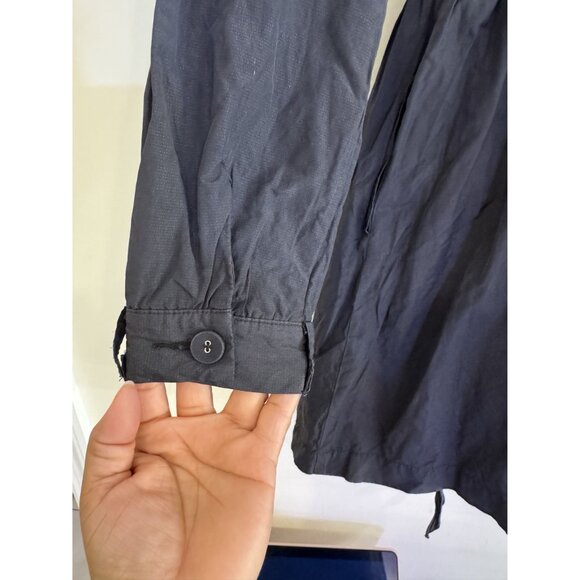 Peppe Peluso Women's Long Sleeve Black Trench Coat Size S - Picture 7 of 14